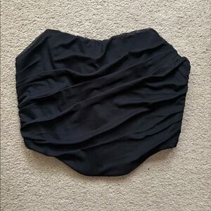 Black strapless corset top